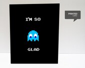 Pacman Love Printed Card