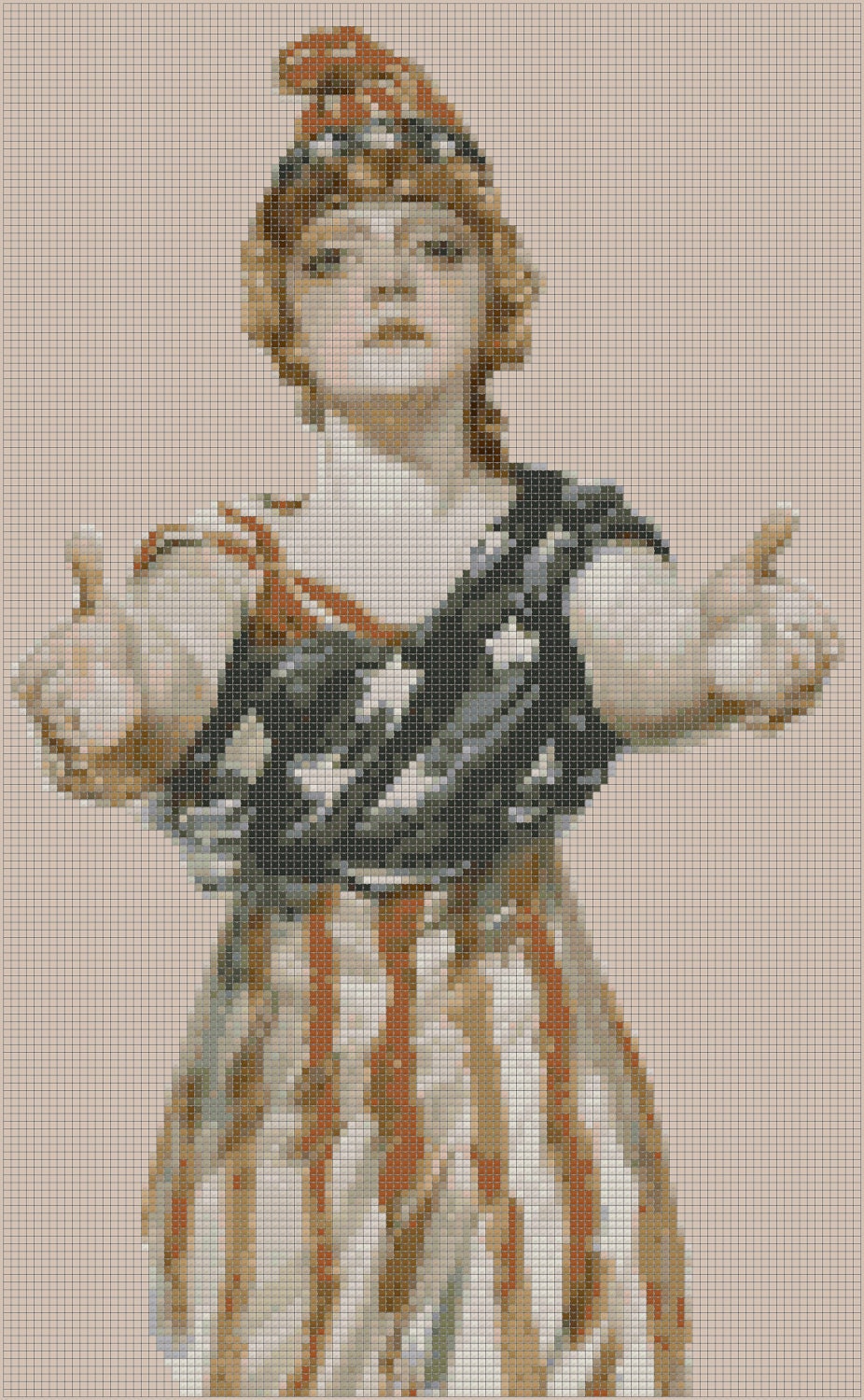 Patriotic Woman Cross Stitch Pattern PDF