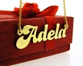 Name necklace Sterling silver Gold Plated