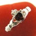 Claddagh ring- sterling silver. 925-any birthstone-fast delivery-any contry