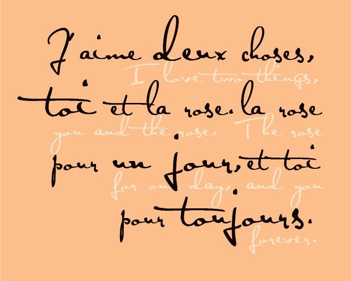 I love two things you and the rose, you forever, 8x10 (Peach Blossom) BUY 3 GET 1 FREE