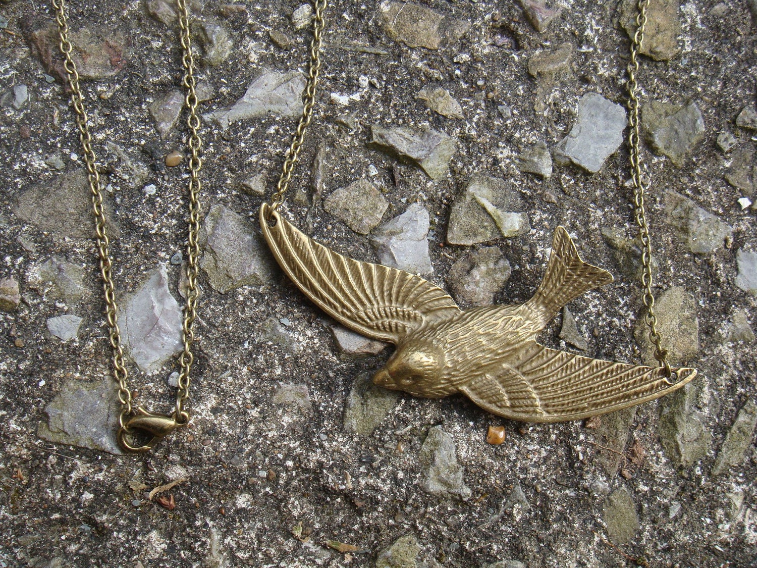 songbird necklace, extra long chain