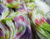 Hand Painted Merino Sock Yarn--Peony Tie Dye