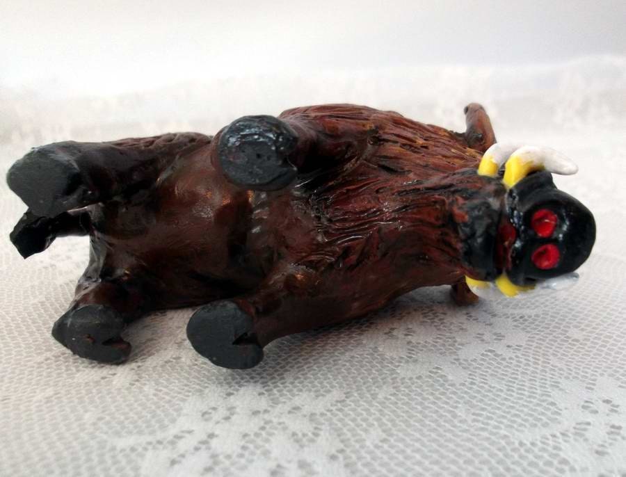 Hog Wild Polymer Clay Figurine Wild Boar