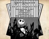 Nightmare Before Christmas Halloween Party Invitation - Custom Made Invite
