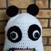 Child Size- Panda Earflap Hat- Environmentally- Friendly Crochet