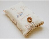 iPhone / iPod touch case padded sleeve pouch from fabric
