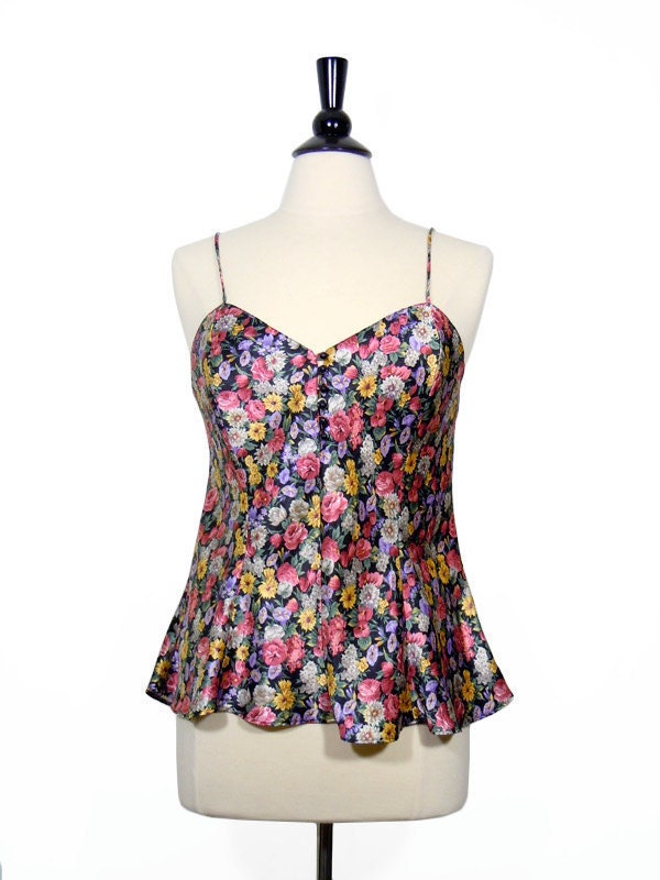 Photo Floral Tank With Peplum Sz S