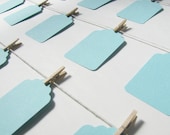 100 Tiffany Blue Wedding Favor Tags by Kiwi Tini Creations