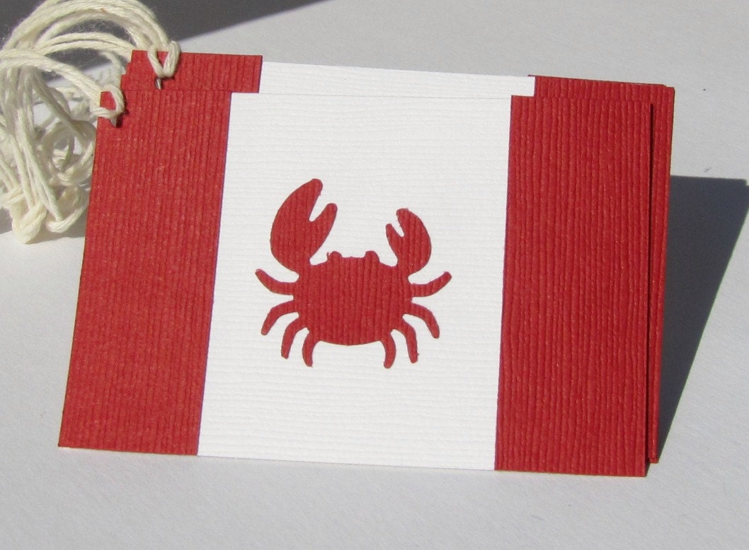 Canadian Crab gift tags by Kiwi Tini Creations