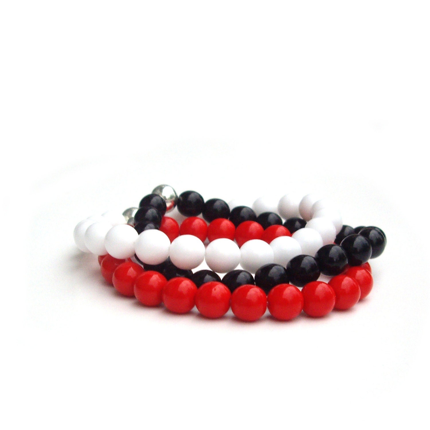 Bracelets - Stretch Bracelet, White bracelet, Red bracelet, Black bracelet