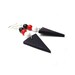 Geometric earrings - Black earrings, geo earrings, chevron earrings
