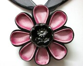 DEAR DAISY - Pink Silk Kanzashi Flower Pendant Necklace