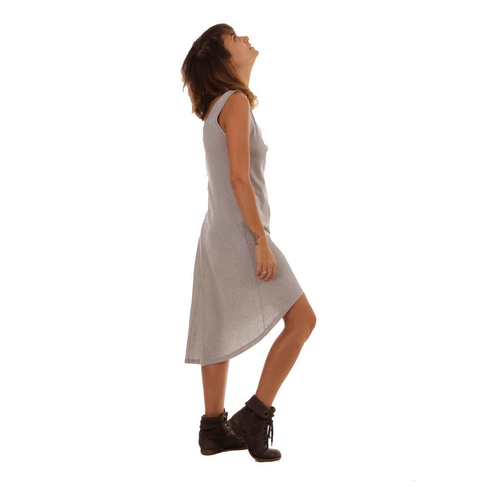Sale 40% OFF, Women tank dress - Gray knit dress.