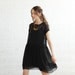 End of Summer sale ,sheer dress,Black Bridesmaid Dress, Little Black Dress