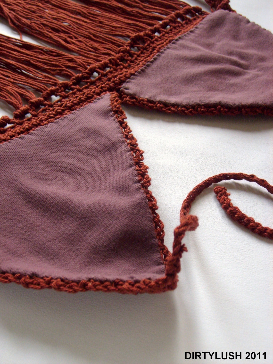 Fringed bikini top