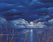 FULL MOON RISING Acrylic Painting on Canvas