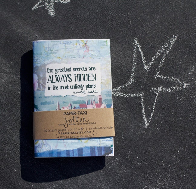Mini Notebook Roald Dahl quote Greatest Secrets Jotter