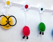 Felt Caterpillar Garland Caterpillar Flower Felt Banner Garland