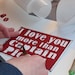 I love you more than Star Wars - Death Star Grey Card with white lettering - Star Wars Inspired- blank inside