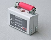 SALE NES controller case nintendo bag industrial, modern purse artwork box storage gamer handbag art miniature briefcase
