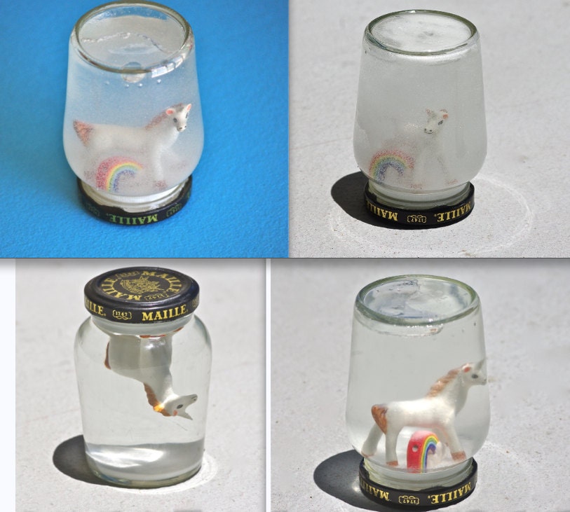 SALE Magical Unicorn Snowglobe Snow Globe with rainbow, made by hand by elves with fairy dust