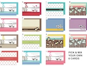 Pick & Mixed Card Set of 6