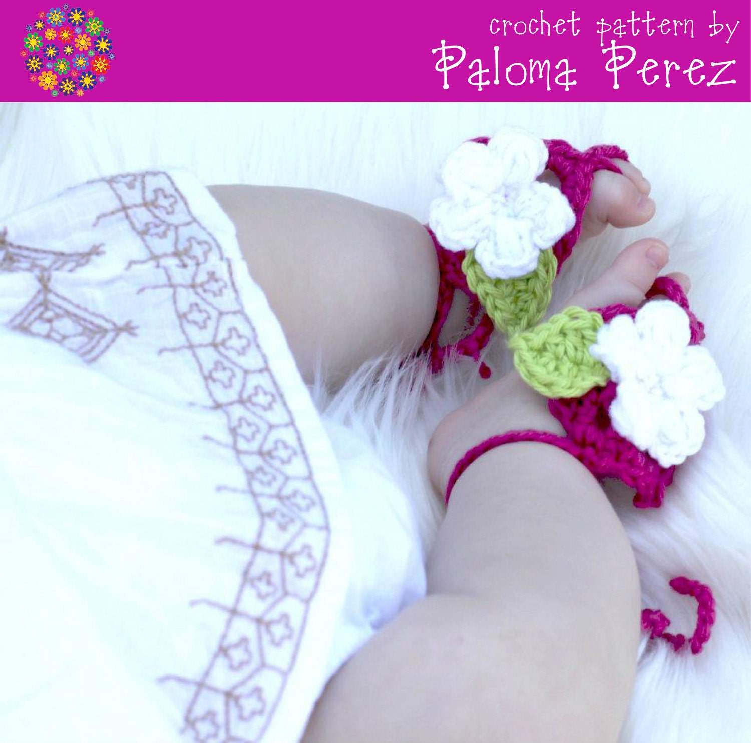INSTANT DOWNLOAD - Barefoot Baby Sandals Crochet Pattern