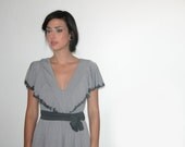 Summer romantic women's gray dress