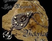 50% OFF Pendant VICTORIAN Lady Earrings Pendant Jewelry Tutorial Wire Wrapped Netted Earrings Vintage Style PDF file Level: Advanced