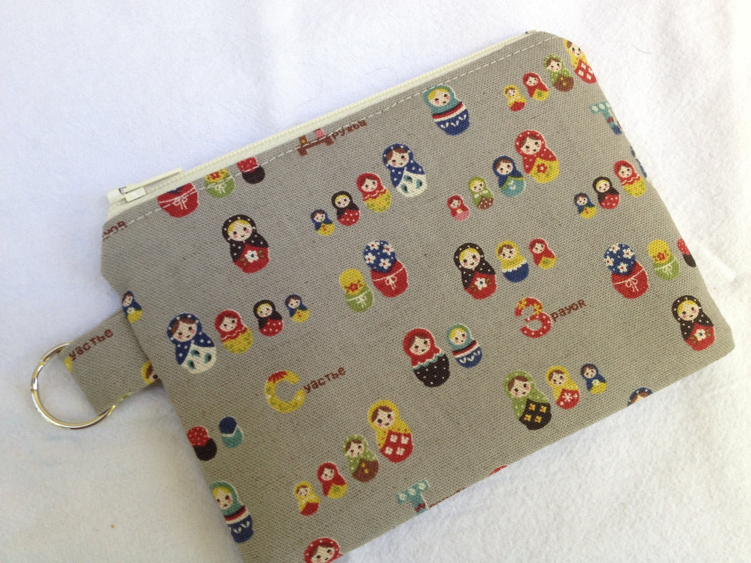 Babushka Small Zippered Pouch