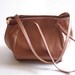 PANDORA- Leather Shoulder Bag in Tan