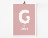 Personalized Custom Children's Alphabet Name Prints 8x10