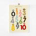 Animal Numbers Wall Art 8x10 on A4 poster