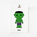 The cute Avengers Art Print 5 x 7 set of 4