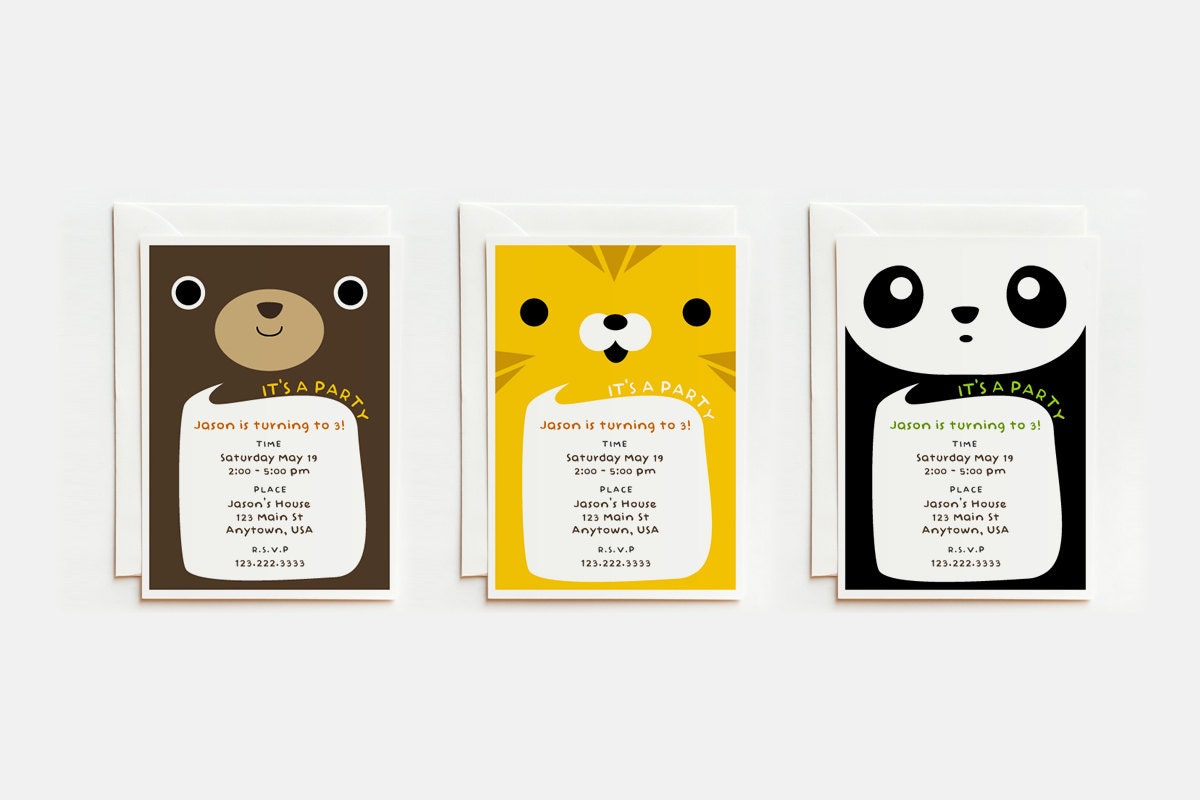 Printable Personalized Custom Birthday Party , Baby Shower or Any Party Invitations