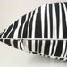 Handprinted Pillow Organic Cotton Black Zebraria Cushion 16 x 16" laKattun