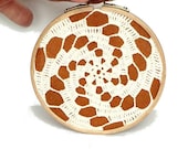 Embroidery Hoop Art - crochet lace - wall hanging house decoration - 5"