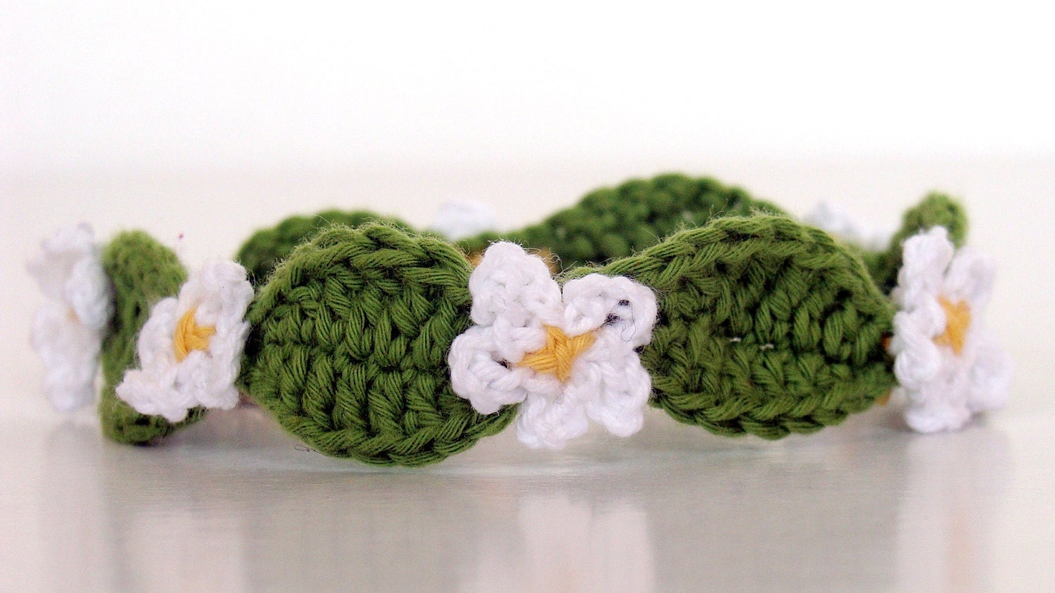 Crochet anklet - bracelet - spring garden, barefoot jewelry