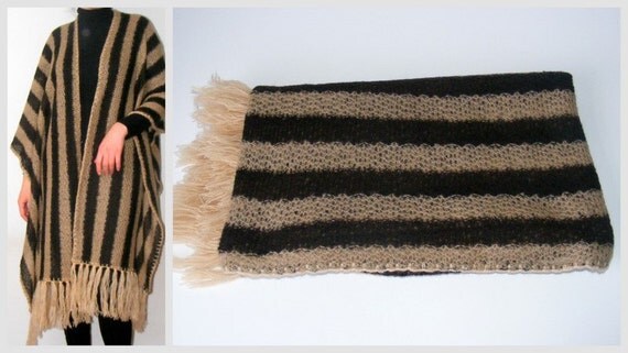 brown poncho,shawl,warm,soft,new trend,fashion accessories fall,spring,march trends,for her,tricot fabric,tassel,gift idea,line strip