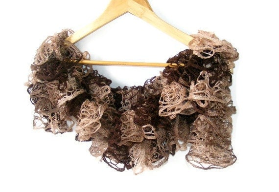 Hand Knitted scarves, women knitting scarf, FLAMENCO scarf, Spring, summer, fall fashion, women, for her, gift