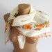 Orange  Scarf Original Anatolian Yemeni scarf ,100 cotton Scarf , floral shawl , new scarf , SENO