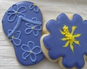 Flip Flops and Hibiscus Flowers 1 dozen