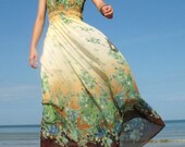 Change Tone Maxi Dress Romance Long Dress Floral Bridesmaid Dress Sundress XS S M L XL - myuniverse
