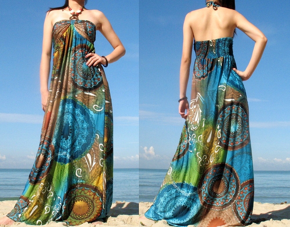 Moon Collection Maxi Dress Women Halter Long Dress Prom Evening Dress Summer Sundress
