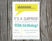 Printable Surprise Party Invitations Neon Modern Il_170x135