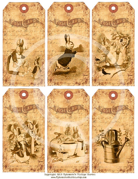 Peter Rabbit Easter Hang Tags - Printable - Beatrix Potter