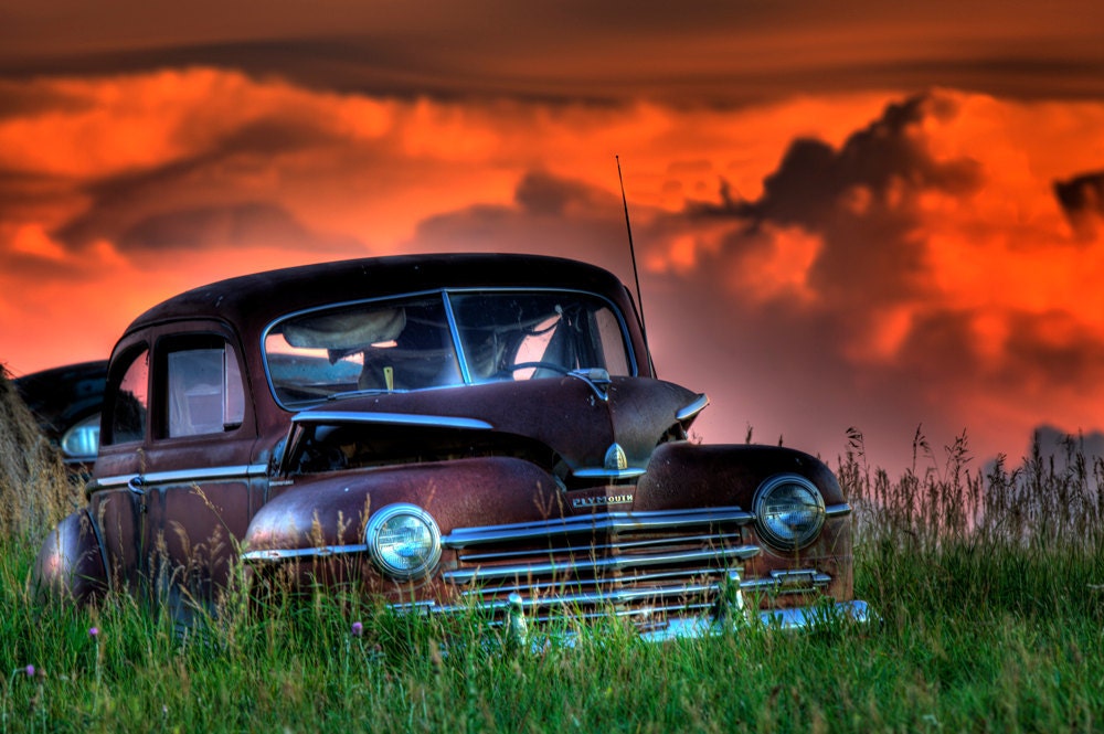 abandon car 8x10 fine art photography print,