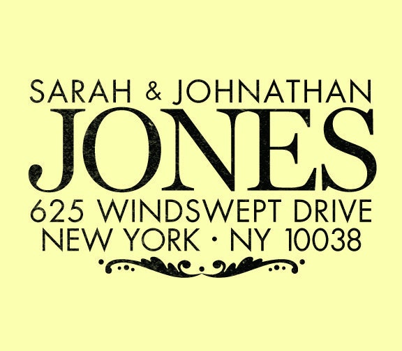 personalized custom wood handle address stamp - Big Sur design