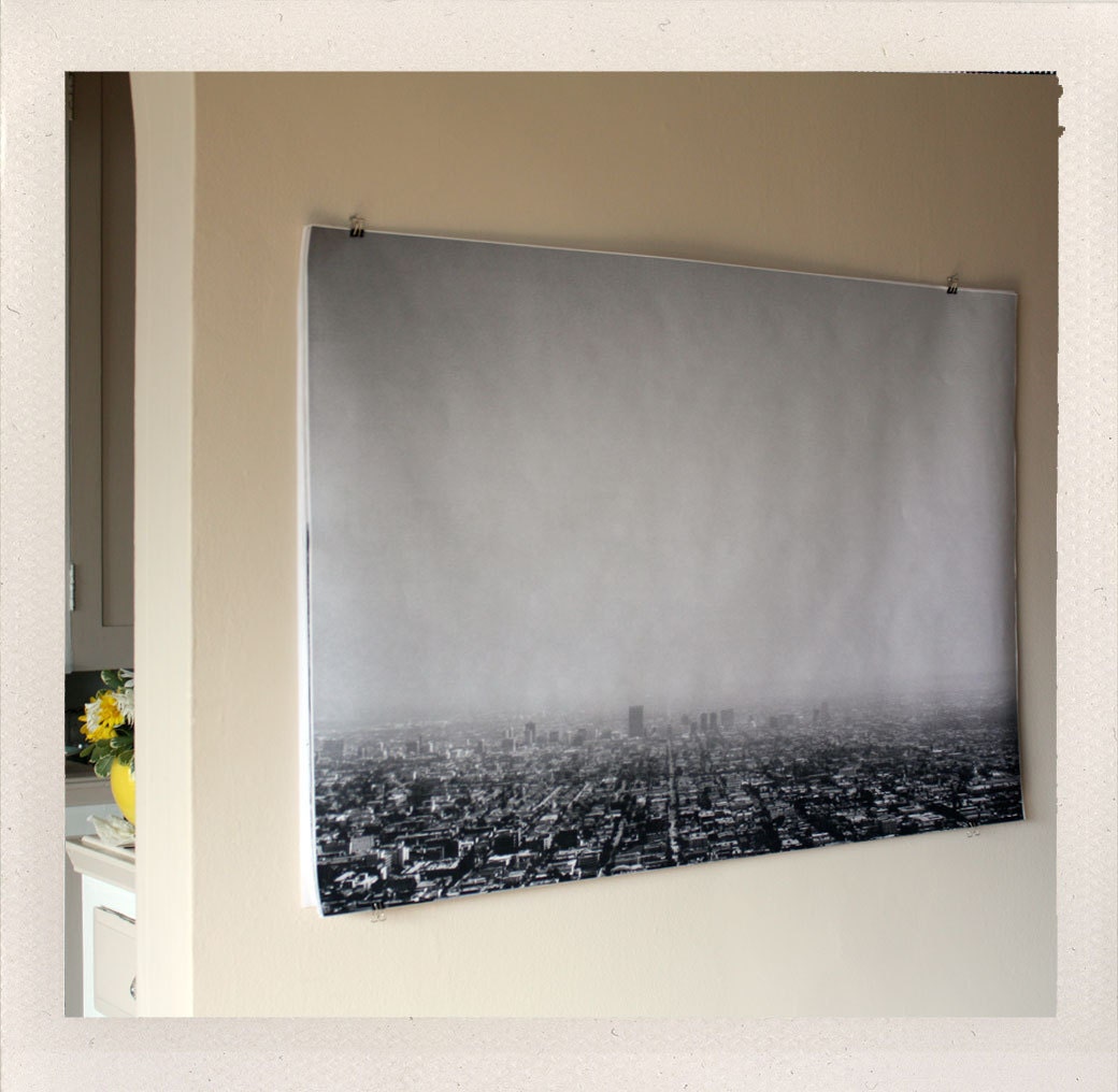 los angeles / large format halftone print / 24x36 black and white poster